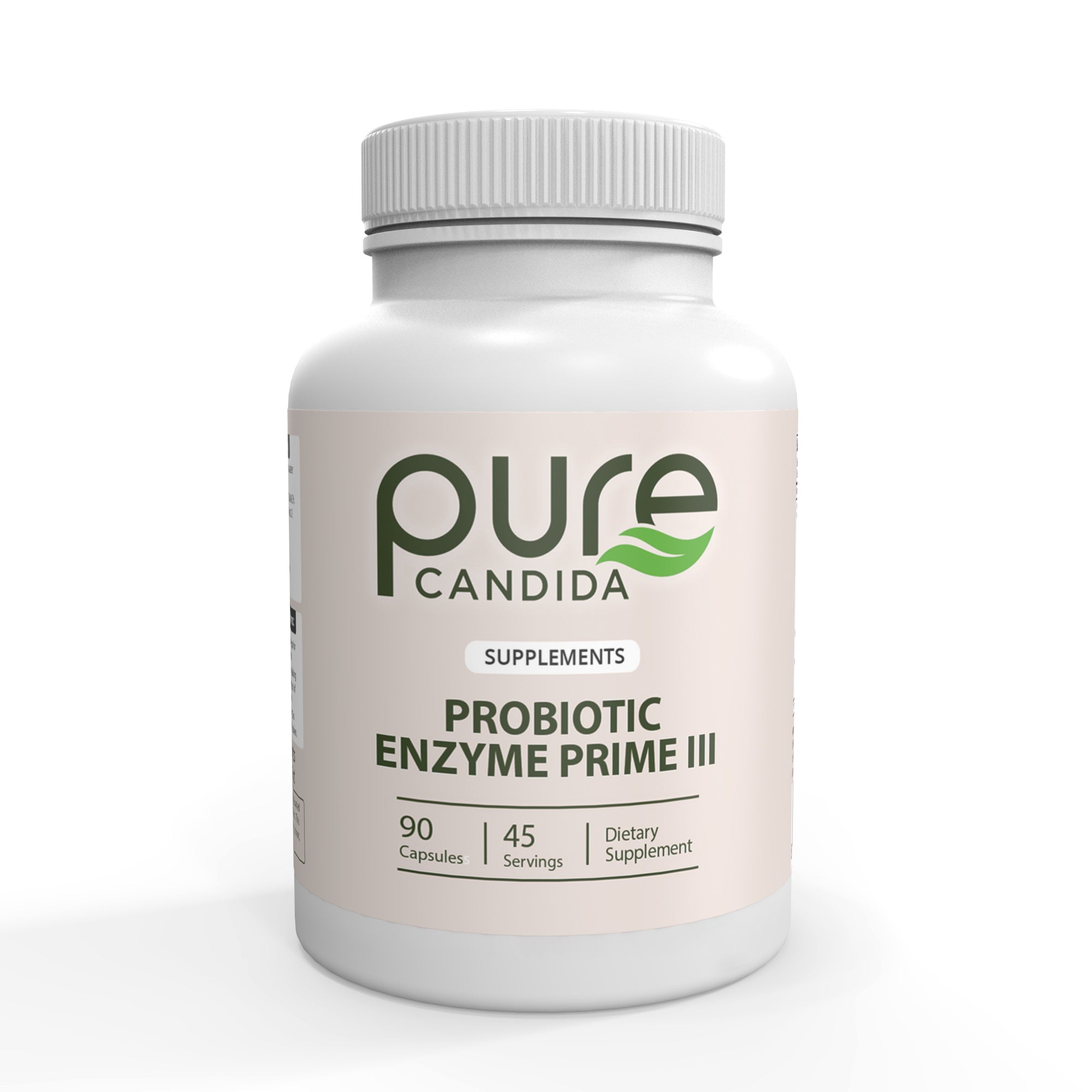 Pure Candida Probiotic Enzyme Prime III – Daily Gut Health & Digestive Support, Enzymes & Prebiotics – 90 Capsules