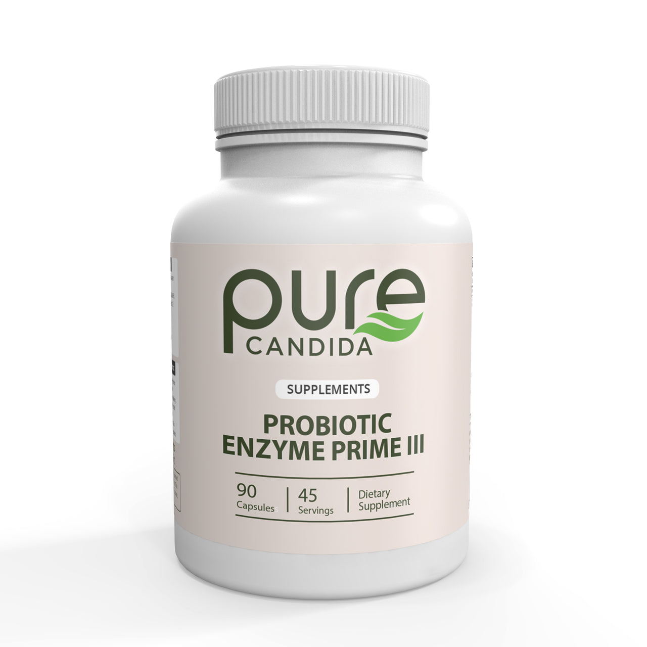 Pure Candida Probiotic Enzyme Prime III – Daily Gut Health & Digestive Support, Enzymes & Prebiotics – 90 Capsules