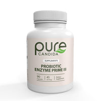 Pure Candida Probiotic Enzyme Prime III – Daily Gut Health & Digestive Support, Enzymes & Prebiotics – 90 Capsules