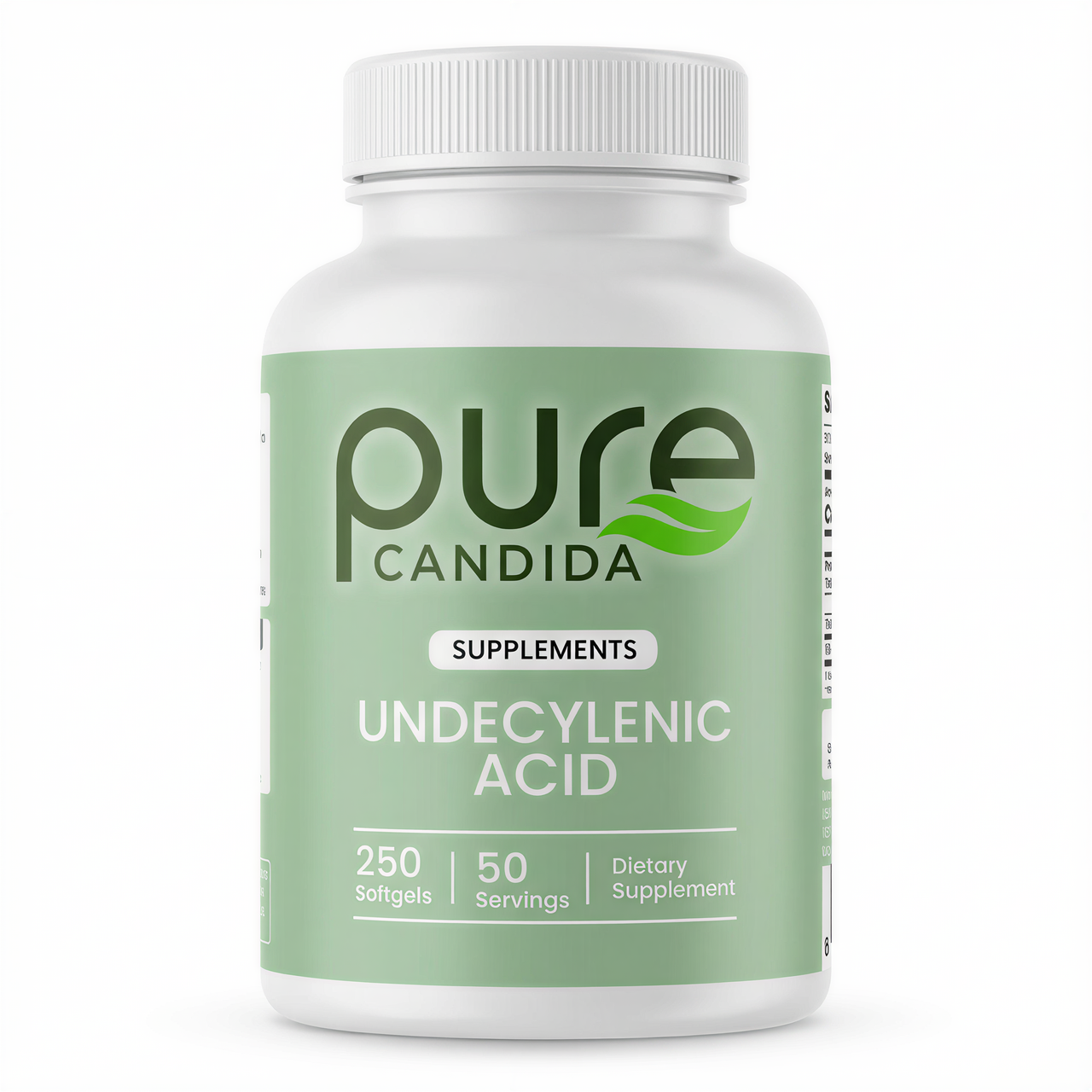 PureCandida - Undecylenic Acid - 250 mg Formerly SF722 Fatty Acid to Support a Healthy Balance of Gut and Vaginal Flora 250 SoftGel Capsule - 50 Servings