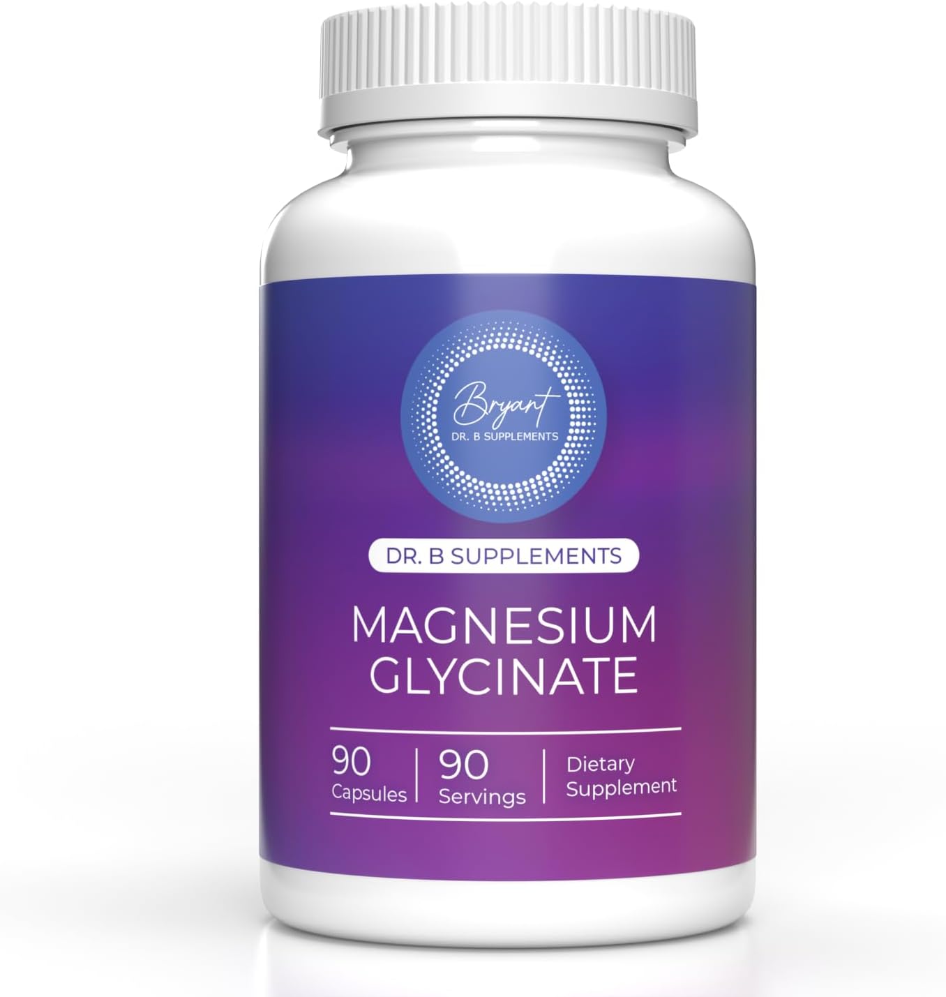 Dr. B Supplements Magnesium Glycinate 120 mg Capsules – 90 Count | Dietary Mineral Supplement