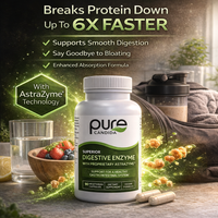Pure Candida Digestive Enzymes with AstraZyme® – Multi-Enzyme & Probiotic Formula 90 Capsule