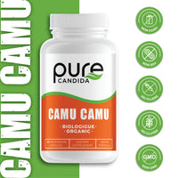 PureCandida Organic Camu Camu Capsules 500mg – Natural Vitamin C Source – Antioxidant Superfruit,  – 90 Capsules