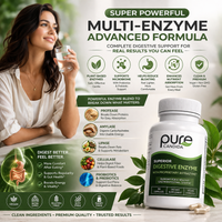 Pure Candida Digestive Enzymes with AstraZyme® – Multi-Enzyme & Probiotic Formula 90 Capsule