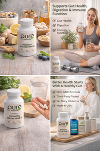 Pure Candida Probiotic Enzyme Prime III – Daily Gut Health & Digestive Support, Enzymes & Prebiotics – 90 Capsules